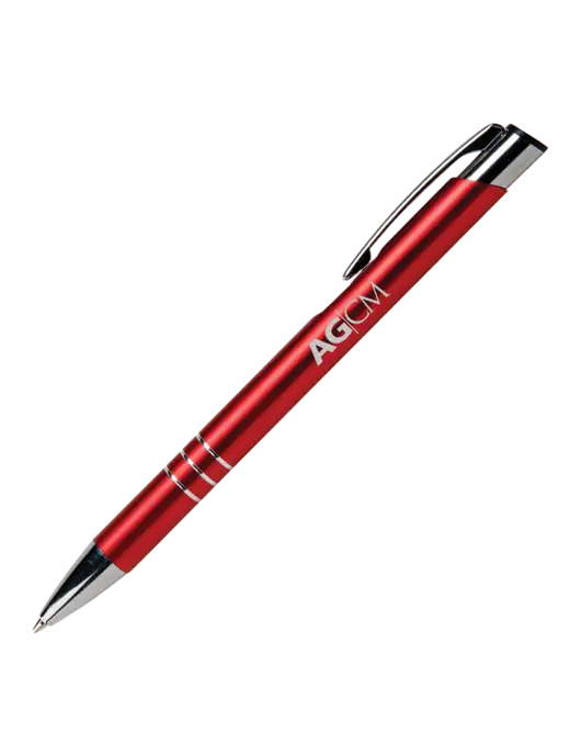 Laurent Red Pen - Black Ink w/AG|CM Logo
