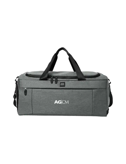 TravisMathew Dark Grey Heather Duration Duffel w/AG|CM Logo