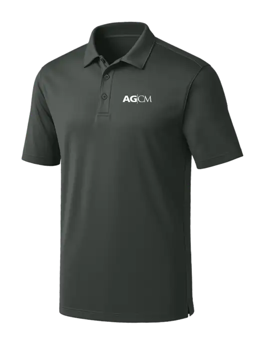 Dark Grey Silk Touch Performance Polo w/AG|CM Logo