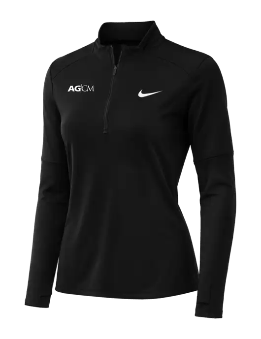 Nike Black Womens Dri-FIT Element 1/2-Zip Pullover w/AG|CM Logo