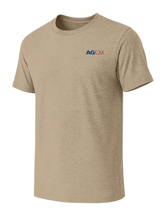 BELLA+CANVAS Heather Tan CVC Short Sleeve Tee w/AG|CM Logo