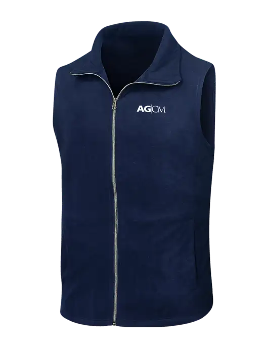 Navy Microfleece Vest w/AG|CM Logo