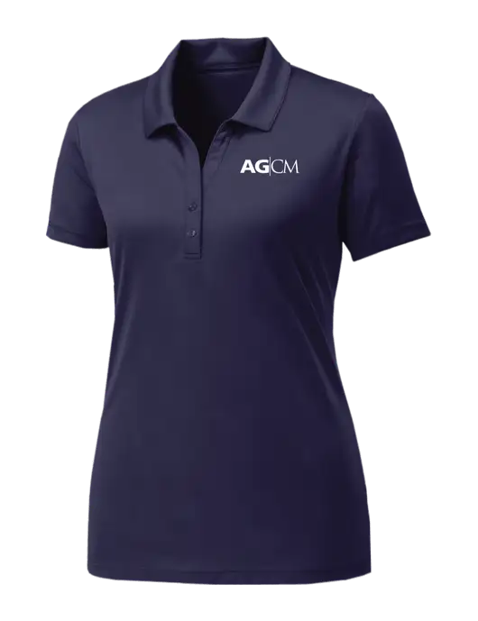 Womens Navy PosiCharge Competitor Polo w/AG|CM Logo