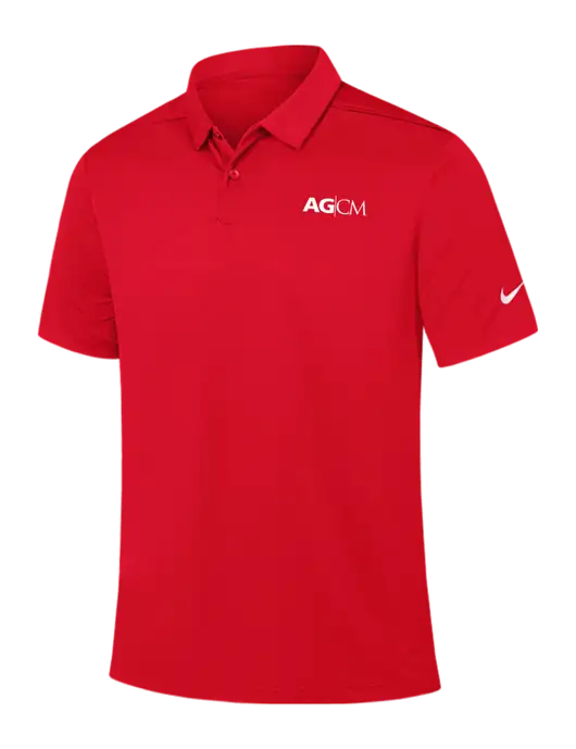 Nike Red Dry Essential Solid Polo w/AG|CM Logo