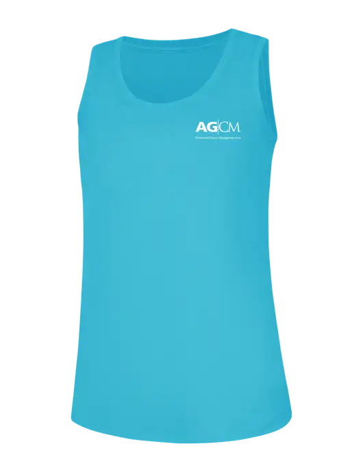 Womens Sapphire Frost Perfect Tri Racerback Tank w/AG|CM Logo
