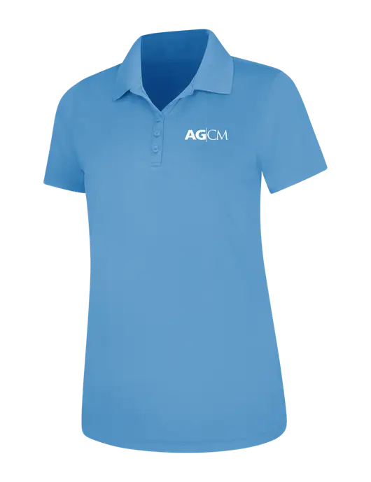 Carolina Blue Womens Dry Zone UV Mesh Polo w/AG|CM Logo