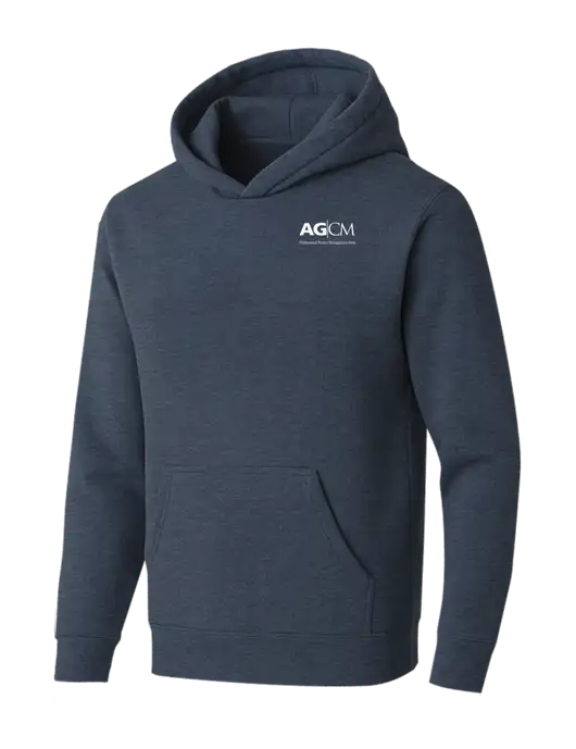 BELLA+CANVAS Heather Navy Sponge Fleece Pullover Hoodie w/AG|CM Logo