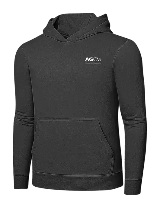 Charcoal 7.8 oz Ring Spun Hooded Sweatshirt w/AG|CM Logo