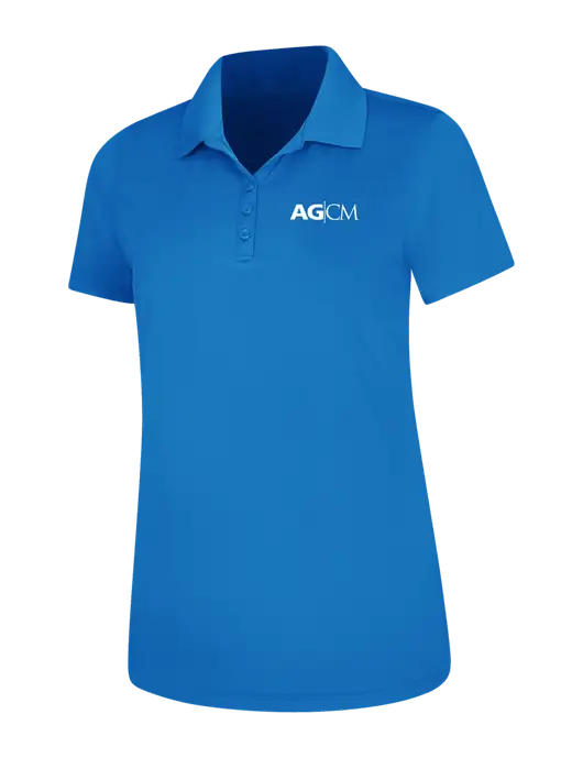 Light Royal Blue Womens Dry Zone UV Mesh Polo w/AG|CM Logo