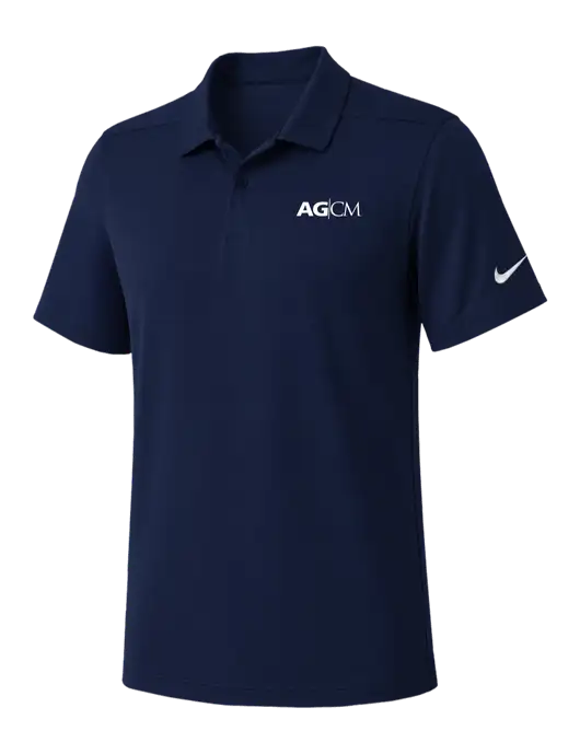 Nike Navy Dry Essential Solid Polo w/AG|CM Logo