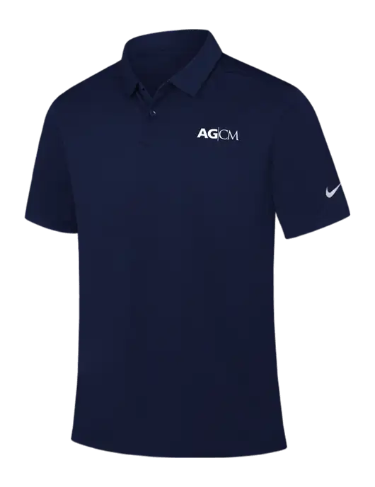 Nike Navy Dry Essential Solid Polo w/AG|CM Logo