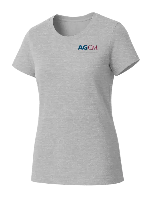 Womens Seriously Soft Light Heathered Grey T-Shirt w/AG|CM Logo