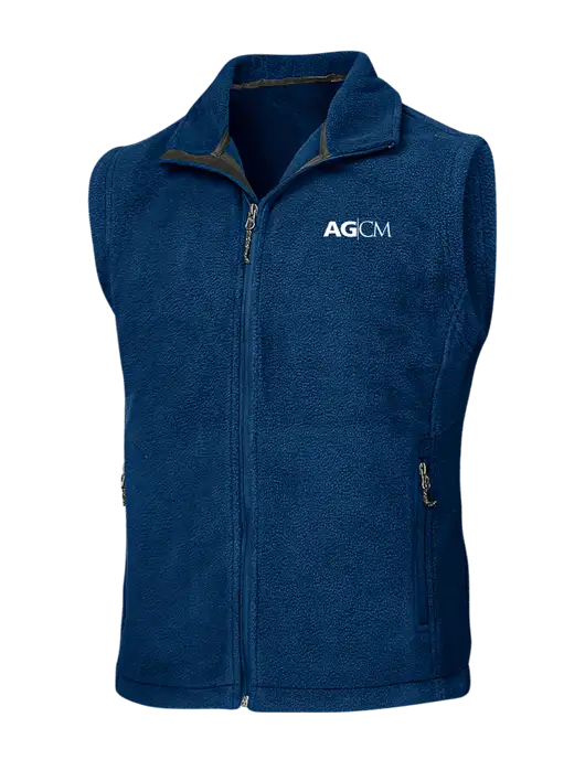 Navy Fleece Vest w/AG|CM Logo