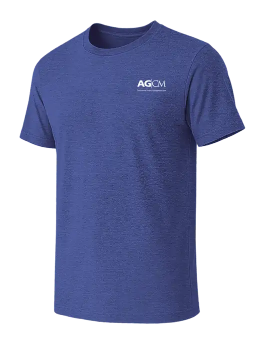 BELLA+CANVAS Heather Royal CVC Short Sleeve Tee w/AG|CM Logo