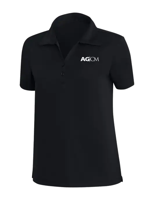 TravisMathew Black Womens Coto Performance Polo w/AG|CM Logo