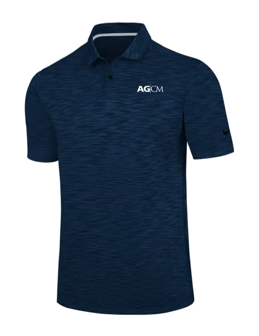 Nike Navy Dri-FIT Vapor Space Dyed Polo w/AG|CM Logo