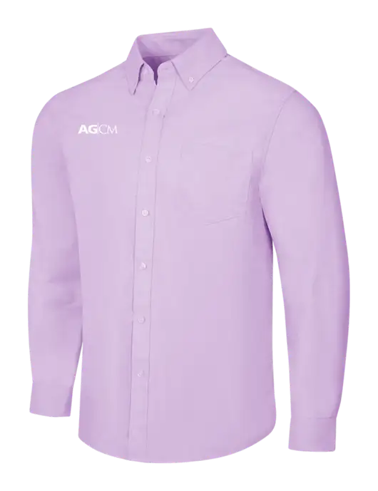 Soft Purple SuperPro Oxford Shirt w/AG|CM Logo