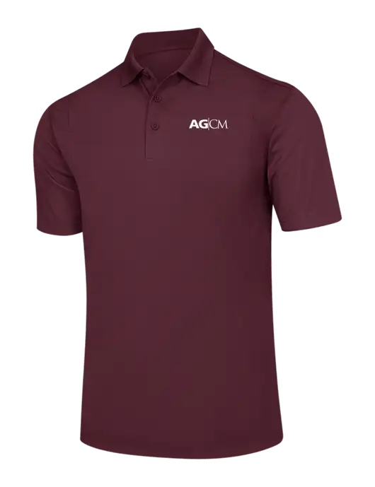 Maroon Micropique Sport-Wick Polo w/AG|CM Logo