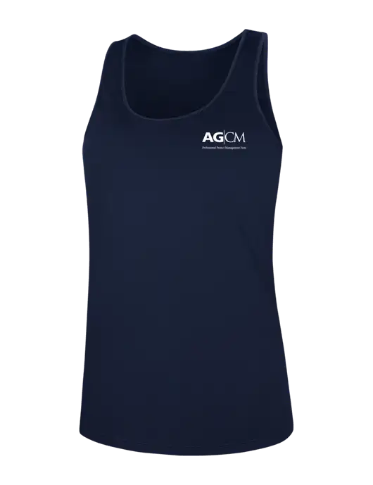 Womens Navy PosiCharge Competitor Racerback Tank w/AG|CM Logo