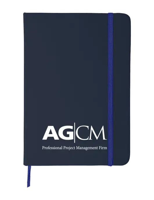 Dark Navy Blue Comfort Touch Bound Journal 5" X 7" w/AG|CM Logo