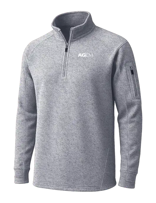 Grey Heather Tech Fleece 1/4 Zip Pullover w/AG|CM Logo