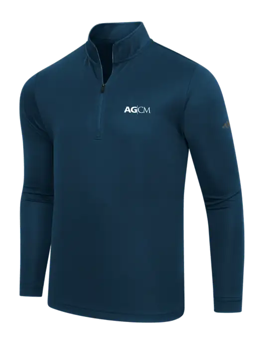 Adidas Navy Lightweight Quarter Zip Pullover w/AG|CM Logo