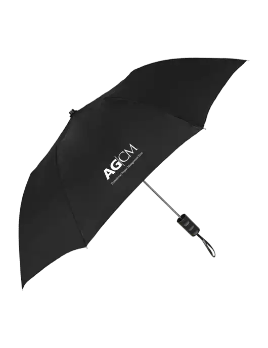 Black 42" Folding Umbrella  w/AG|CM Logo