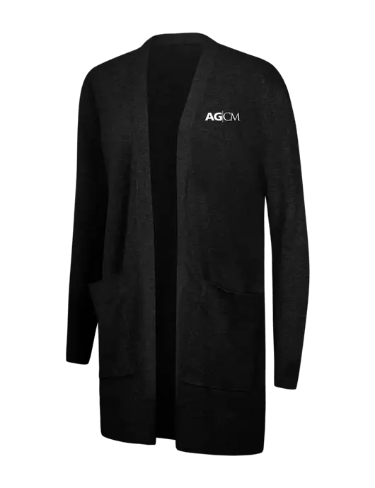 Mercer+Mettle Womens Black Open Front Cardigan Sweater w/AG|CM Logo