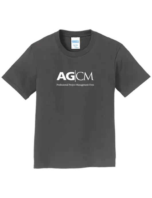Youth Ring Spun Charcoal 4.5 oz T-Shirt w/AG|CM Logo