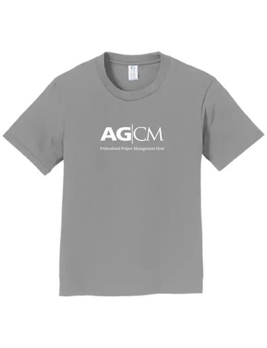 Youth Ring Spun Medium Grey 4.5 oz T-Shirt w/AG|CM Logo