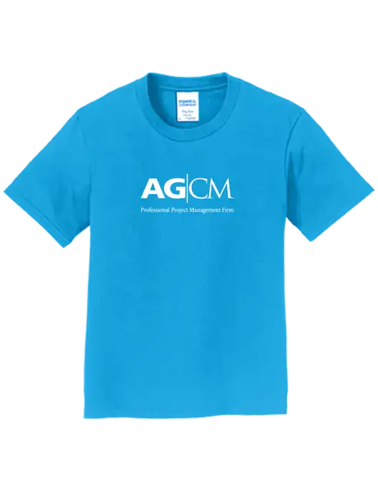 Youth Ring Spun Sapphire 4.5 oz T-Shirt w/AG|CM Logo