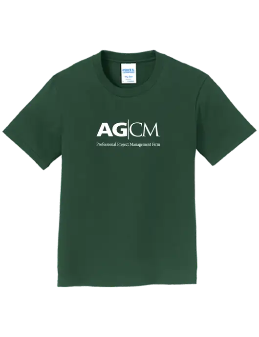 Youth Ring Spun Forest Green 4.5 oz T-Shirt w/AG|CM Logo
