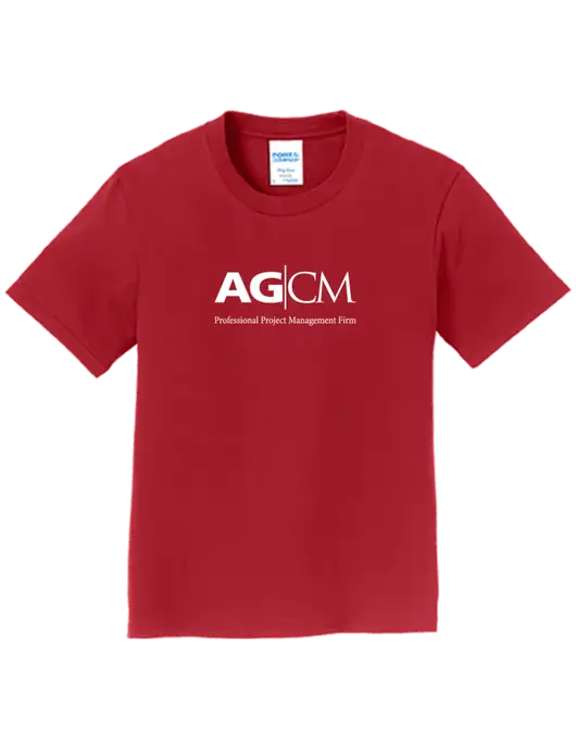 Youth Ring Spun Cardinal 4.5 oz T-Shirt w/AG|CM Logo