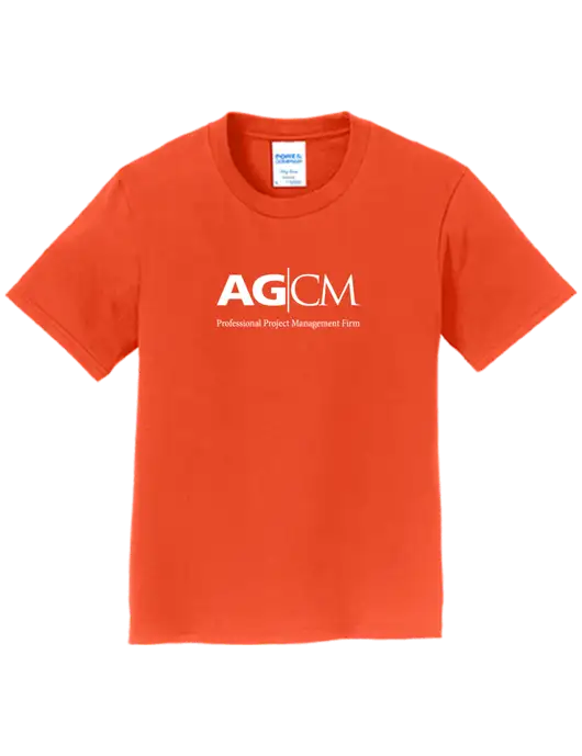 Youth Ring Spun Orange 4.5 oz T-Shirt w/AG|CM Logo