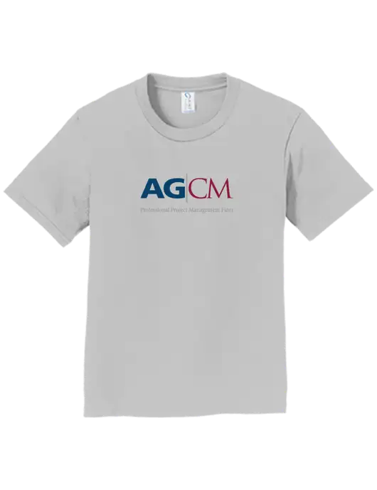 Youth Ring Spun Silver 4.5 oz T-Shirt w/AG|CM Logo