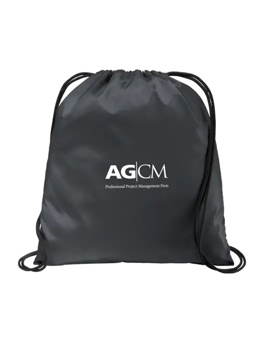 Drawstring  Graphite Grey Cinch Pack w/AG|CM Logo