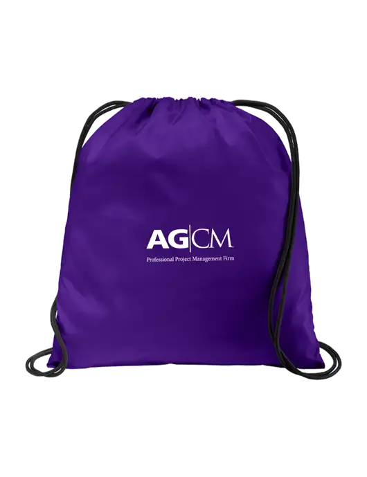 Drawstring Purple Cinch Pack w/AG|CM Logo