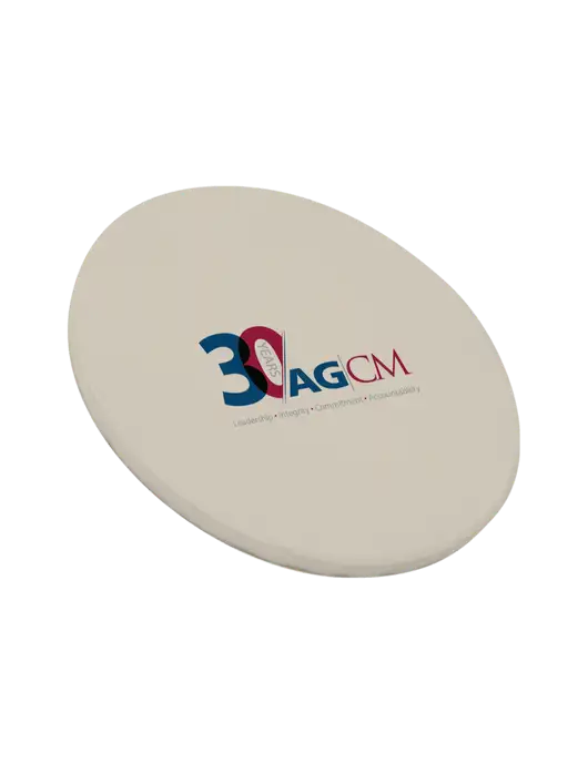 Round Sandstone Coaster w/AG|CM 30th Anniversary Logo